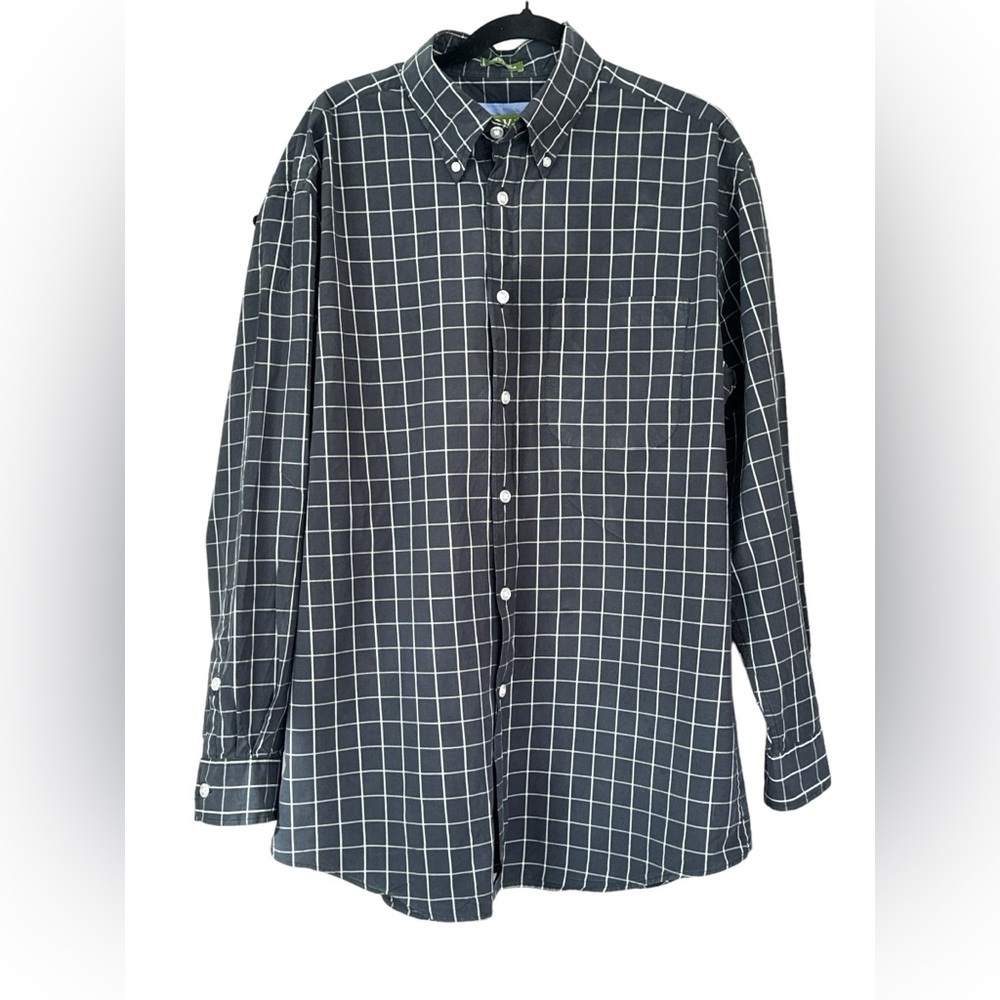 Orvis Long Sleeve Shirt - Black/Cream Plaid - Men's LG